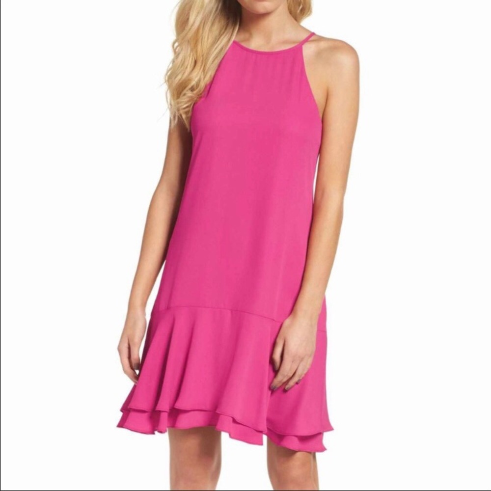 Charles Henry Flutter Dress